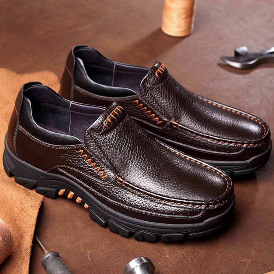 Ortopediska loafers i mjukt koläder för herrar, bild 11 av 11