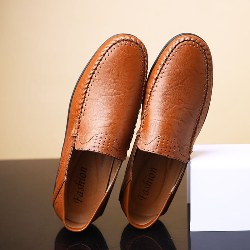 Svarta loafers i syntetläder för herrar, bild 3 av 9