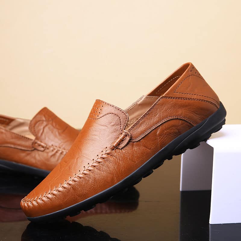 Svarta loafers i syntetläder för herrar, bild 4 av 9