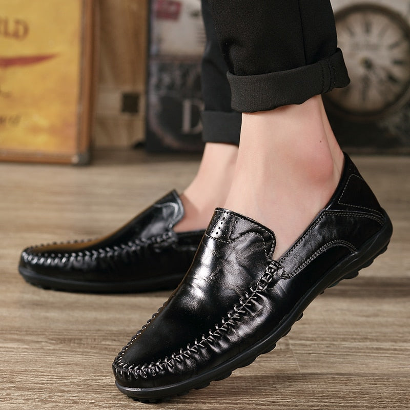 Svarta loafers i syntetläder för herrar, bild 5 av 9