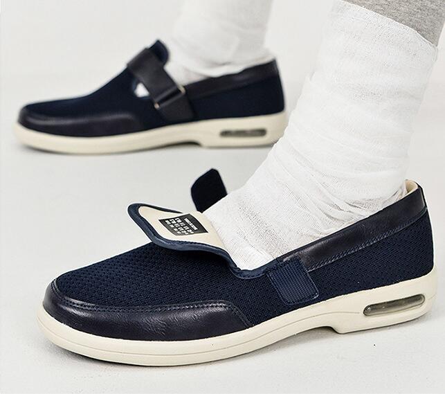 Mjuka ortopediska loafers med bred öppning för herr, bild 7 av 20