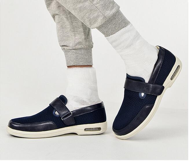 Mjuka ortopediska loafers med bred öppning för herr, bild 12 av 20