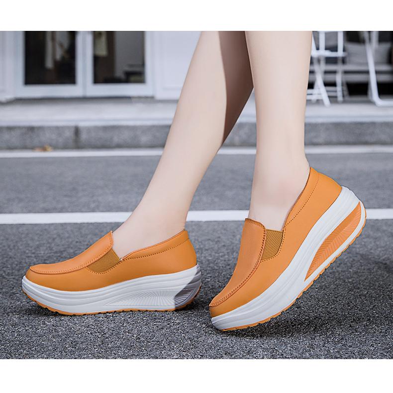 Ortopediska loafers i läder med platå, bild 5 av 14