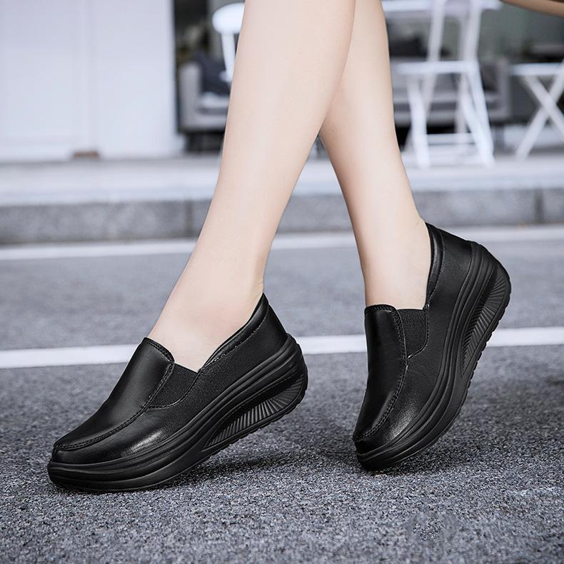 Ortopediska loafers i läder med platå, bild 7 av 14