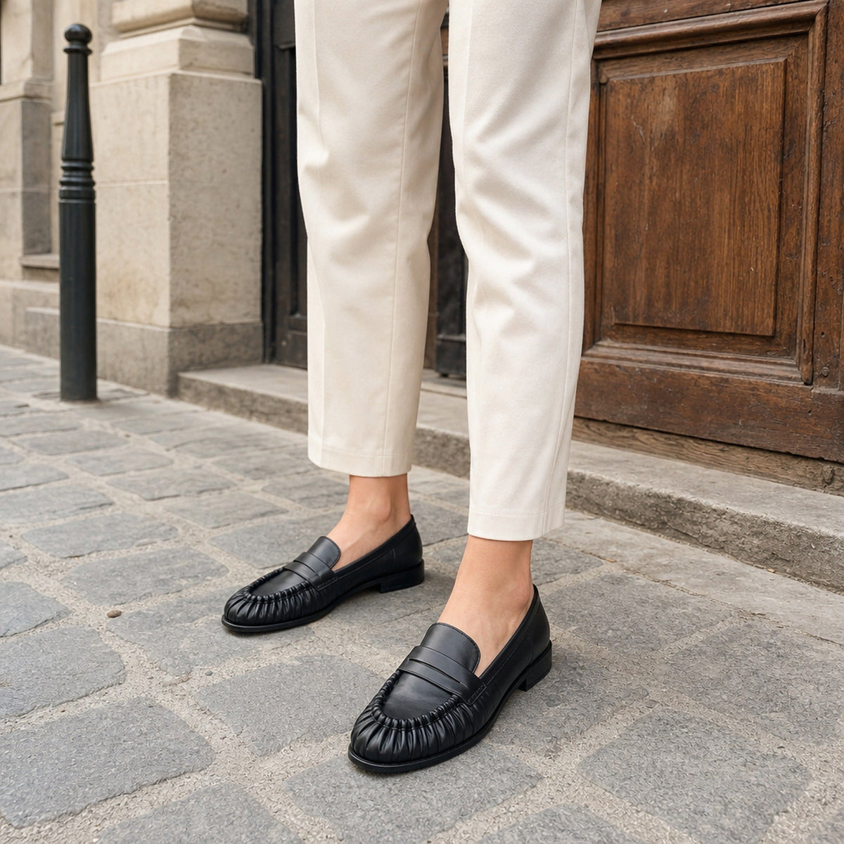 Penny loafers dam i choklad