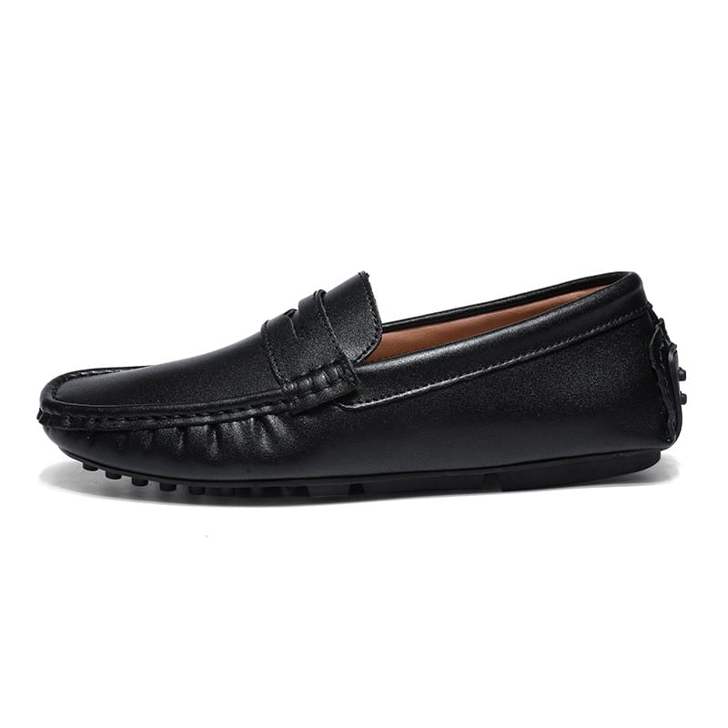 loafer i svart läder