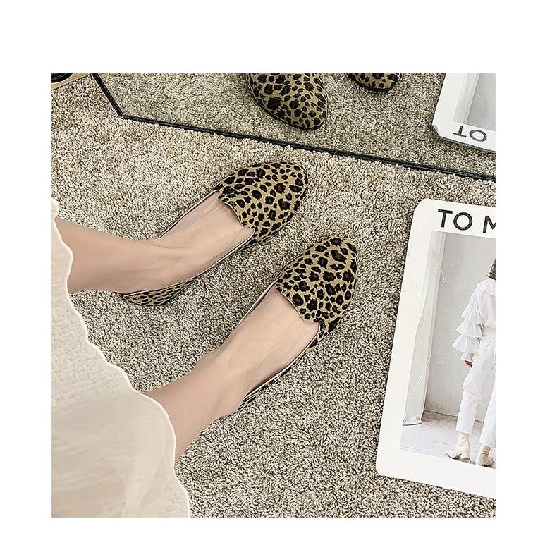 Platta loafers med leopardmönster för kvinnor, bild 4 av 8