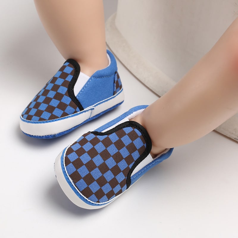 Rutiga canvas-loafers för babykillar, bild 8 av 16