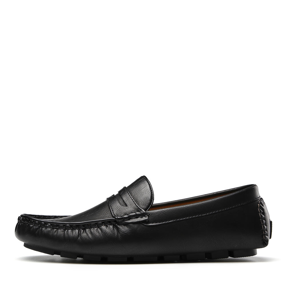 Eleganta loafers för herrar – bekväma skor i syntetläder, bild 2 av 8