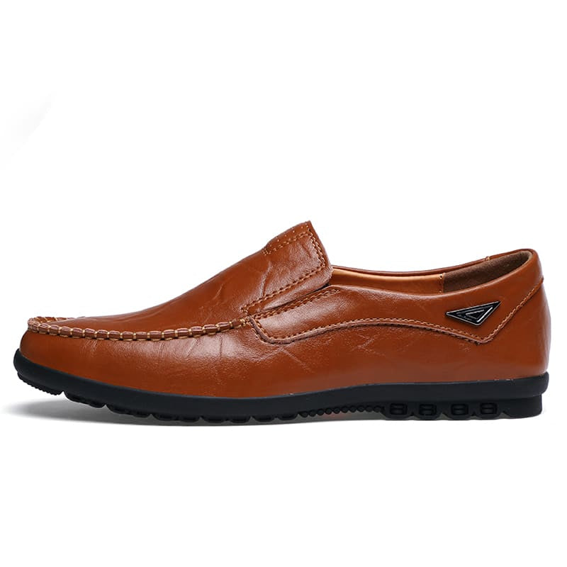 Bekväma och andningsbara loafers i läder för herr, bild 3 av 8