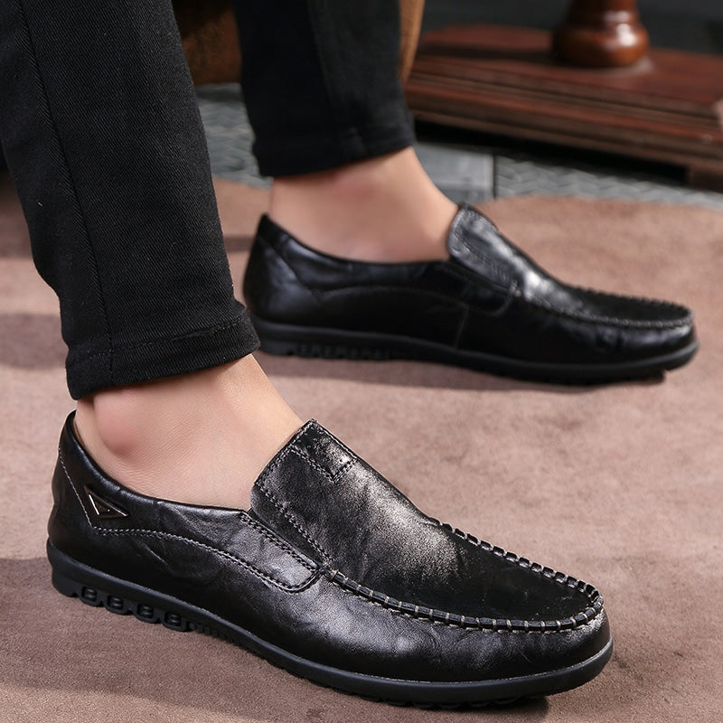 Bekväma och andningsbara loafers i läder för herr, bild 6 av 8