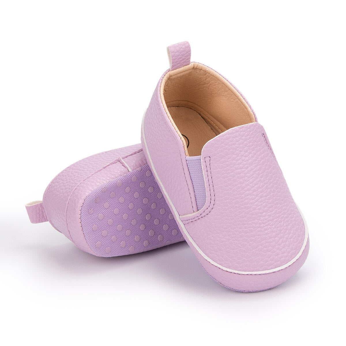 Enkla slip-on-loafers i syntetläder för baby, bild 15 av 22