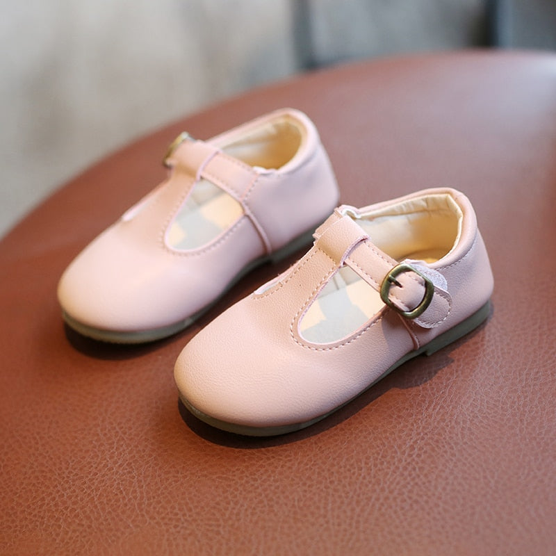Robusta rosa loafers i läder för flickor