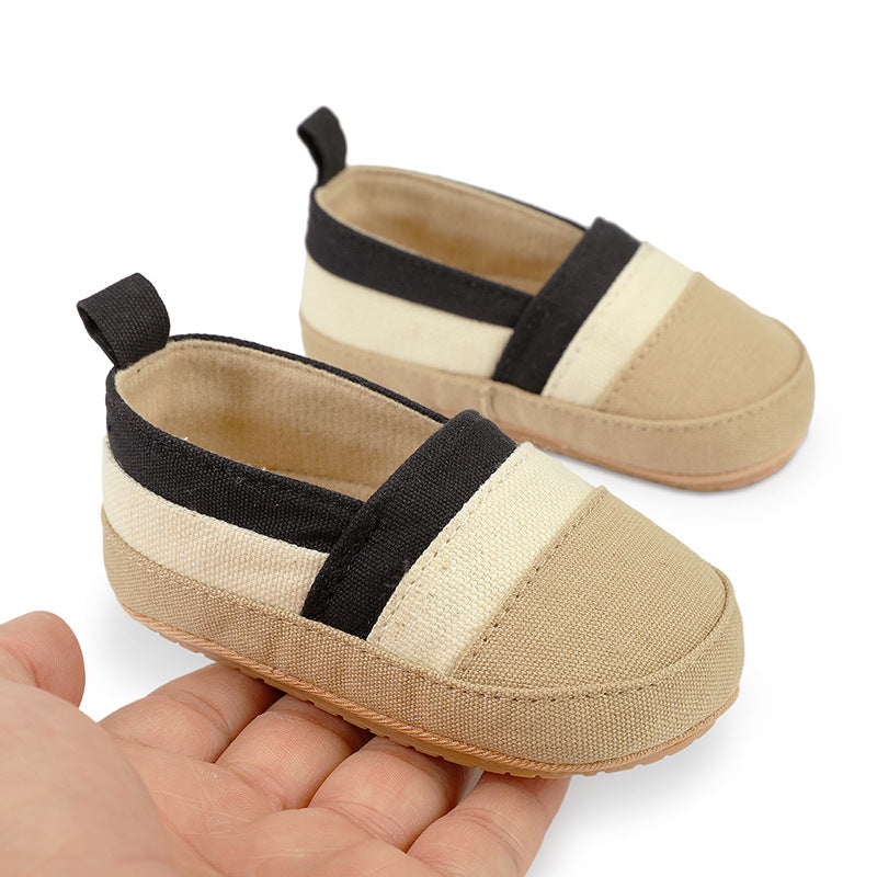 Sommarloafers i canvas med färgband för babypojkar, bild 6 av 8