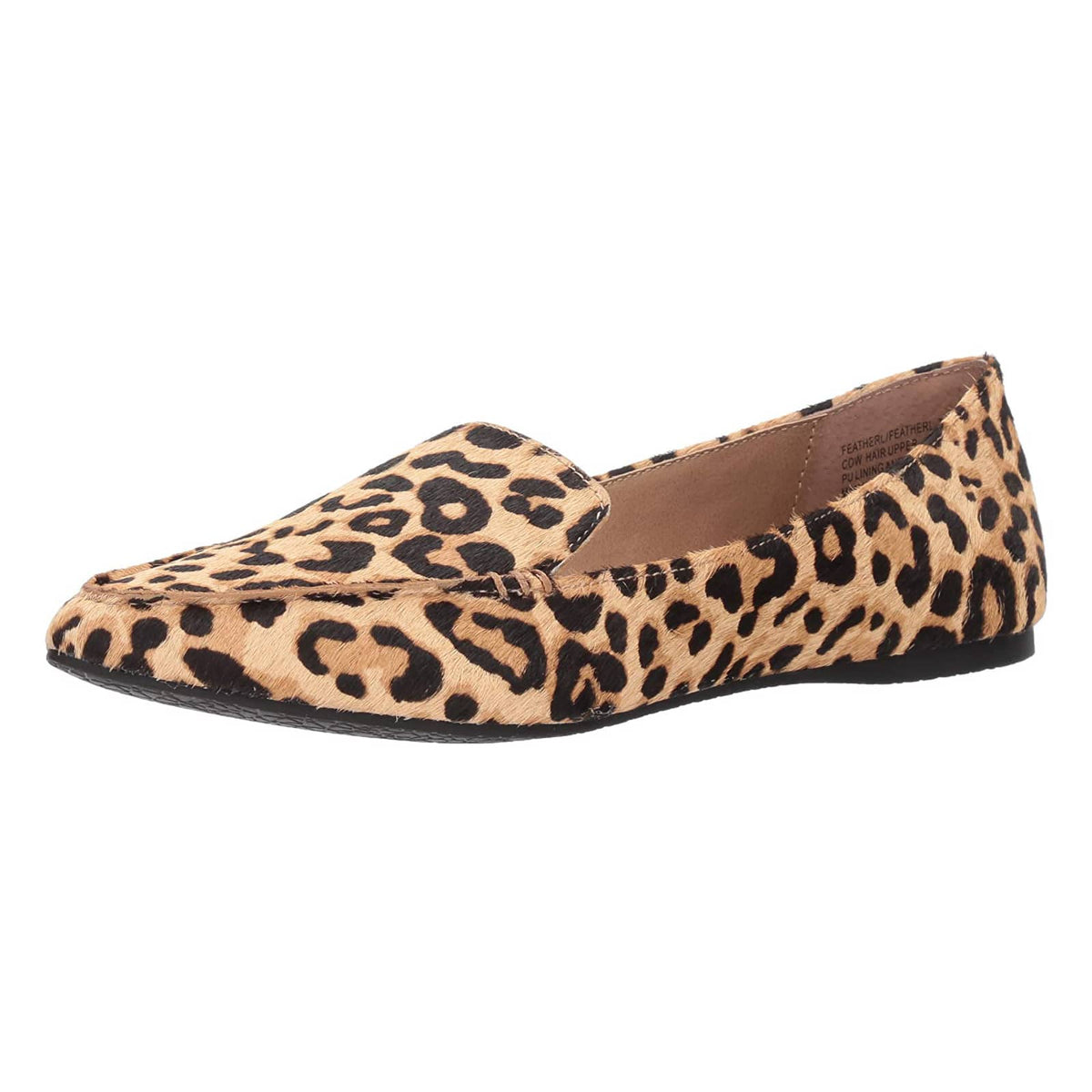 Spetsiga loafers i sammet med leopardmönster för kvinnor, bild 2 av 9