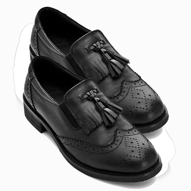 Svarta loafers med tofsar för kvinnor, bild 3 av 3