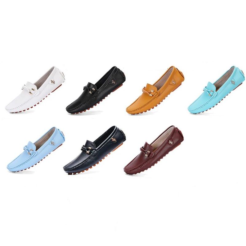 Trendiga mjuka loafers i syntetiskt läder för herr, bild 3 av 10