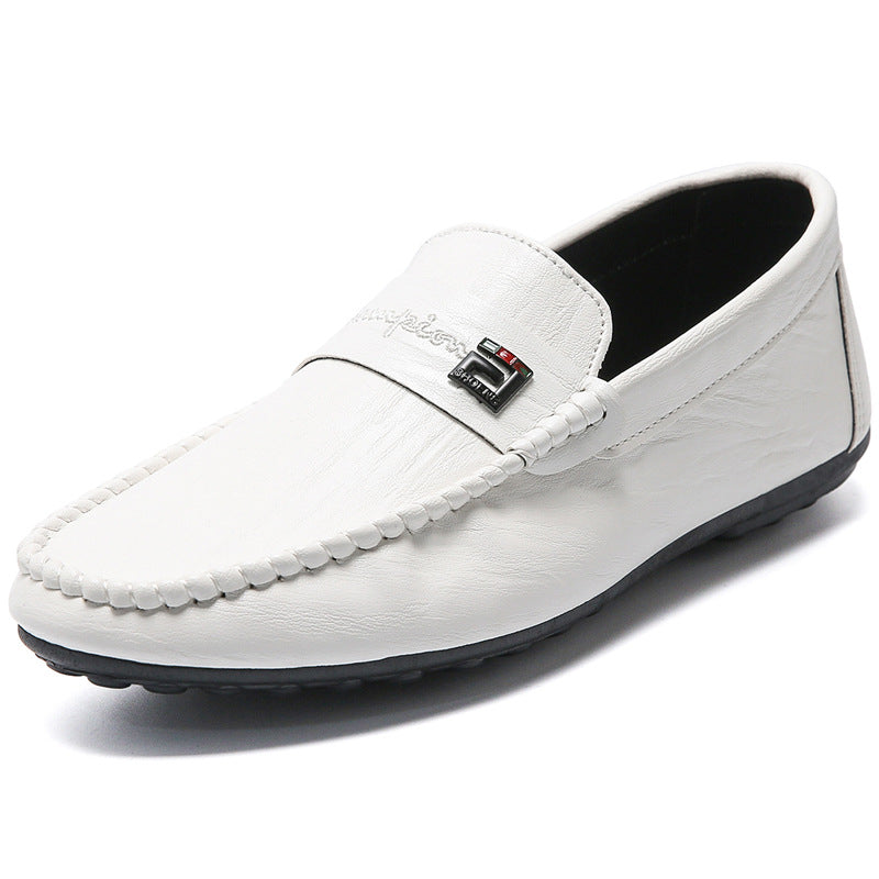 Vita loafers i konstläder för herrar, bild 3 av 4