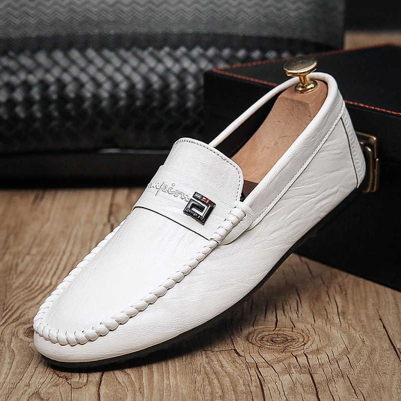 Vita loafers i konstläder för herrar, bild 4 av 4