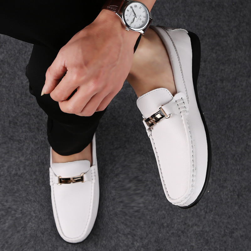 Mjuka vita loafers för herrar, bild 4 av 5