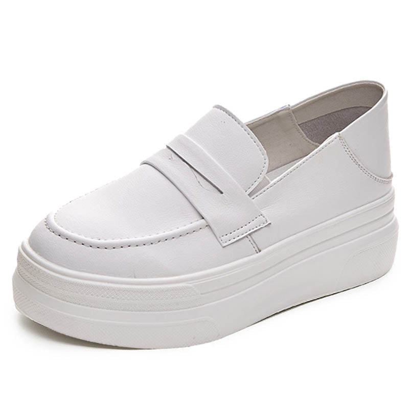 Vita loafers med platåsula för dam, bild 2 av 6