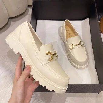 Enkla loafers med plattform för kvinnor