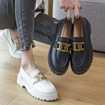 Sofistikerade loafers med plattform för kvinnor